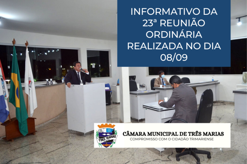 Informativo da 23ª Reunião Ordinária realizada no dia 08/09