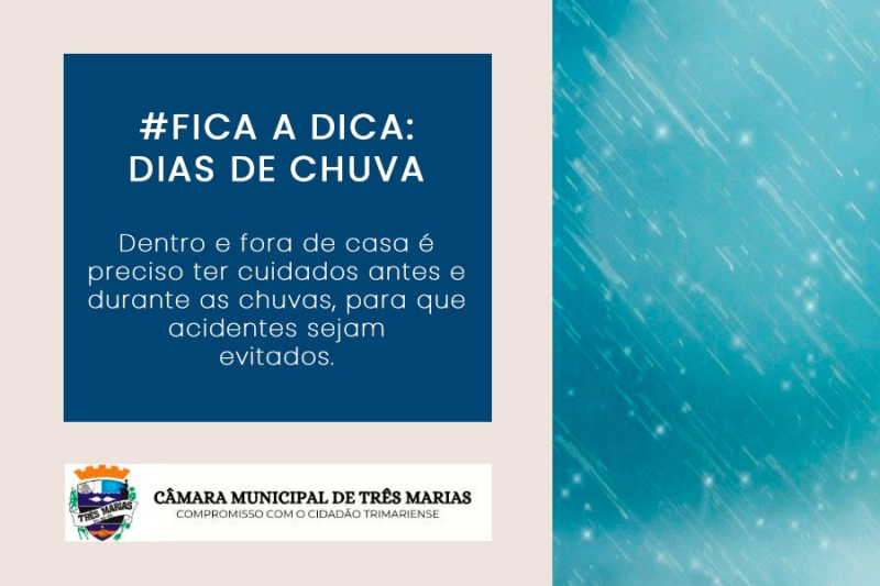 #FICA A DICA : DIAS DE CHUVA