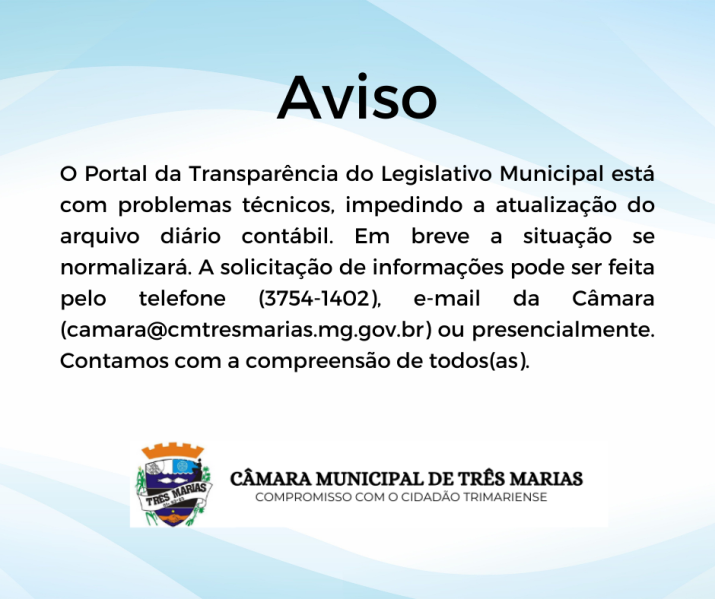 AVISO- Portal da Transparência