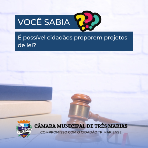 VOCÊ SABIA? É possível cidadãos proporem projetos de lei?