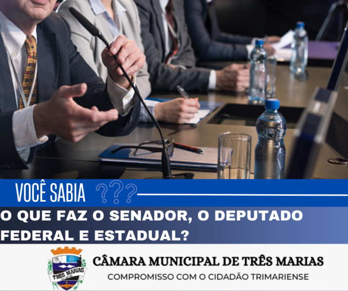 VOCÊ SABIA? O que faz o Senador, o Deputado Federal e o Estadual?