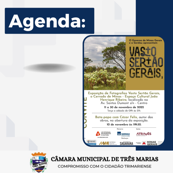 AGENDA: Exposição fotográfica – “Vasto Sertão Gerais, o cerrado de Minas” 