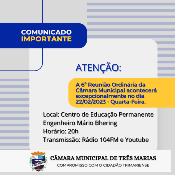 ATENÇÃO: Comunicado Importante