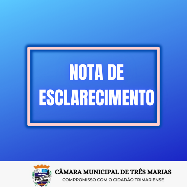 NOTA DE ESCLARECIMENTO