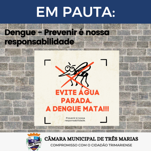 EM PAUTA: Dengue - Prevenir é nossa responsabilidade