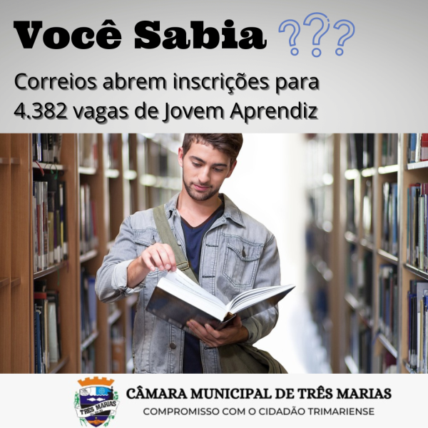 VOCÊ SABIA? Correios abrem inscrições para 4.382 vagas de Jovem Aprendiz