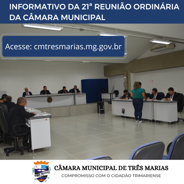 INFORMATIVO DA 21ª REUNIÃO ORDINÁRIA REALIZADA EM 05/06/2023