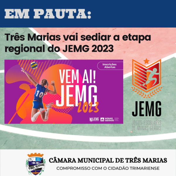 EM PAUTA: Três Marias vai sediar a etapa regional do JEMG 2023 