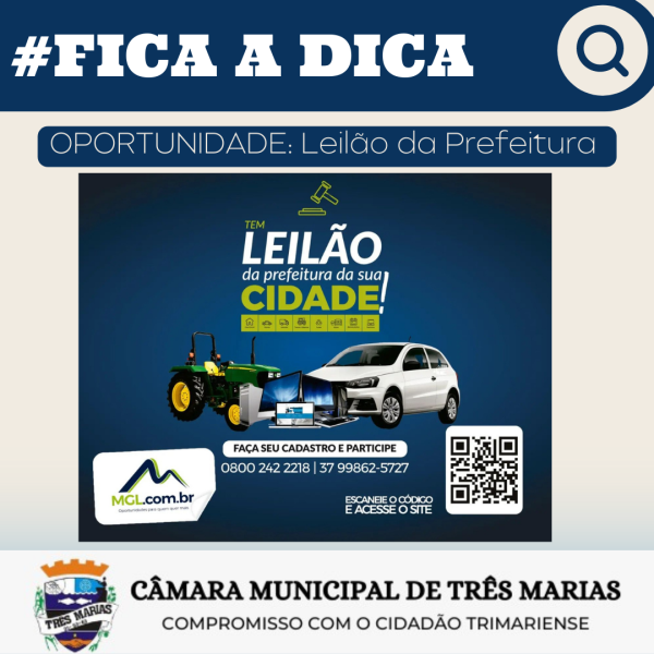 #FICA A DICA: Leilão da Prefeitura 