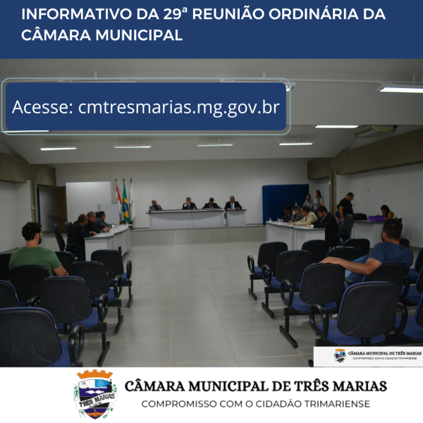 INFORMATIVO DA 29ª REUNIÃO ORDINÁRIA REALIZADA EM 04/09/2023