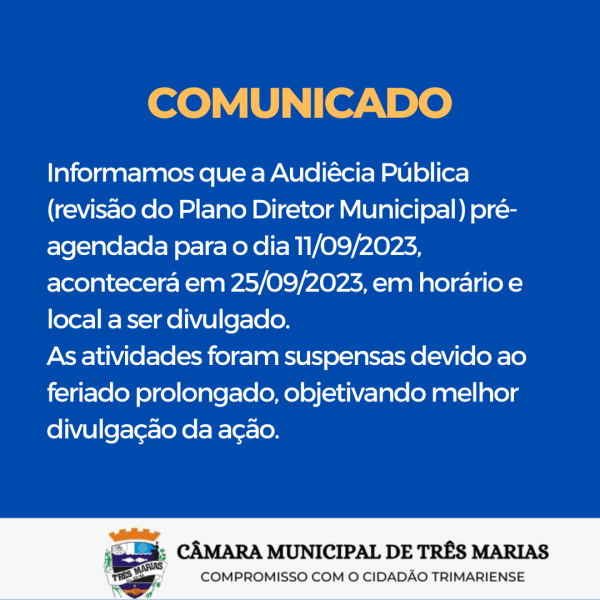 COMUNICADO IMPORTANTE