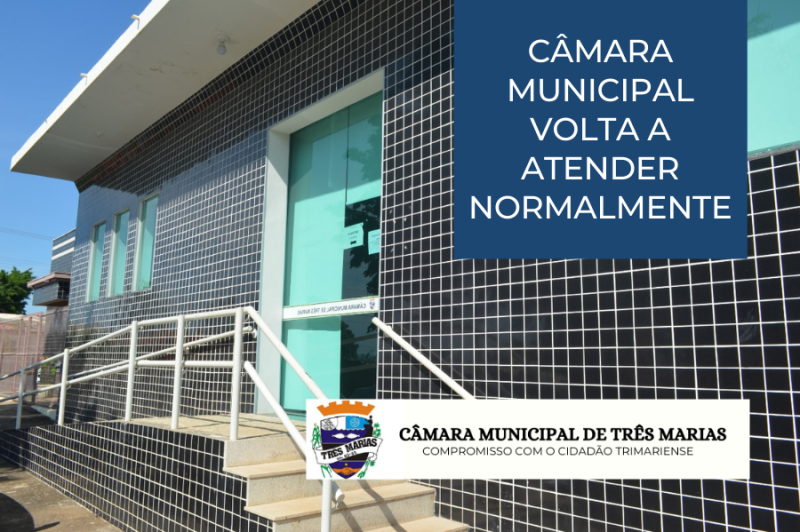 Câmara Municipal volta a atender normalmente