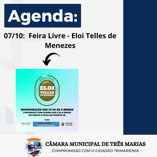AGENDA: Feira Livre Eloi Telles de Menezes