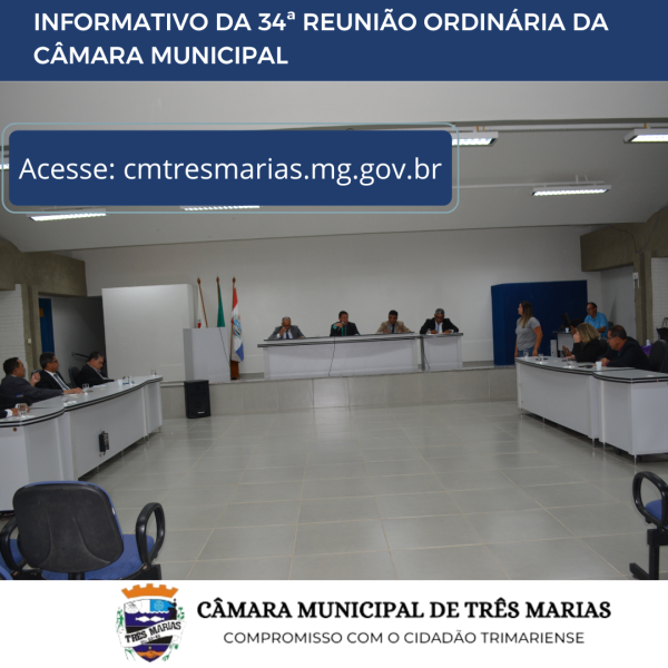 INFORMATIVO DA 34ª REUNIÃO ORDINÁRIA REALIZADA EM 09/10/2023