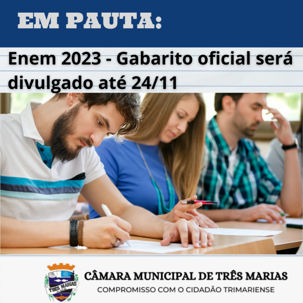 EM PAUTA: Enem 2023 - Gabarito oficial será divulgado até 24/11