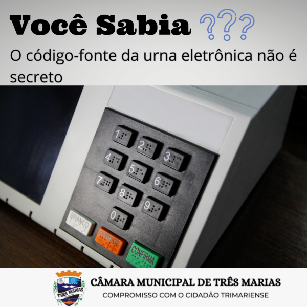 VOCÊ SABIA? O código-fonte da urna eletrônica não é secreto