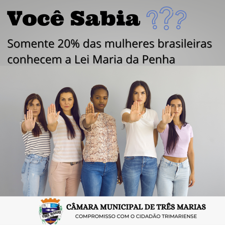 VOCÊ SABIA? Somente 20% das mulheres brasileiras conhecem a Lei Maria da Penha