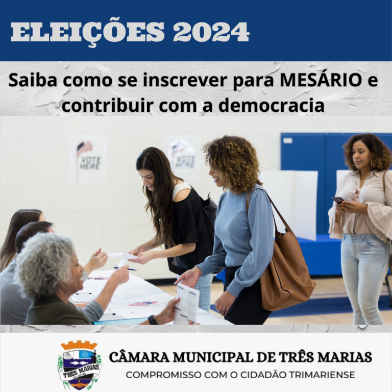 ELEIÇÕES 2024: saiba como se inscrever para mesário e contribuir para a democracia 
