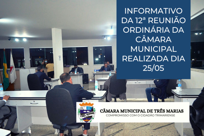 Informativo da 12ª Reunião Ordinária realizada no dia 25/05