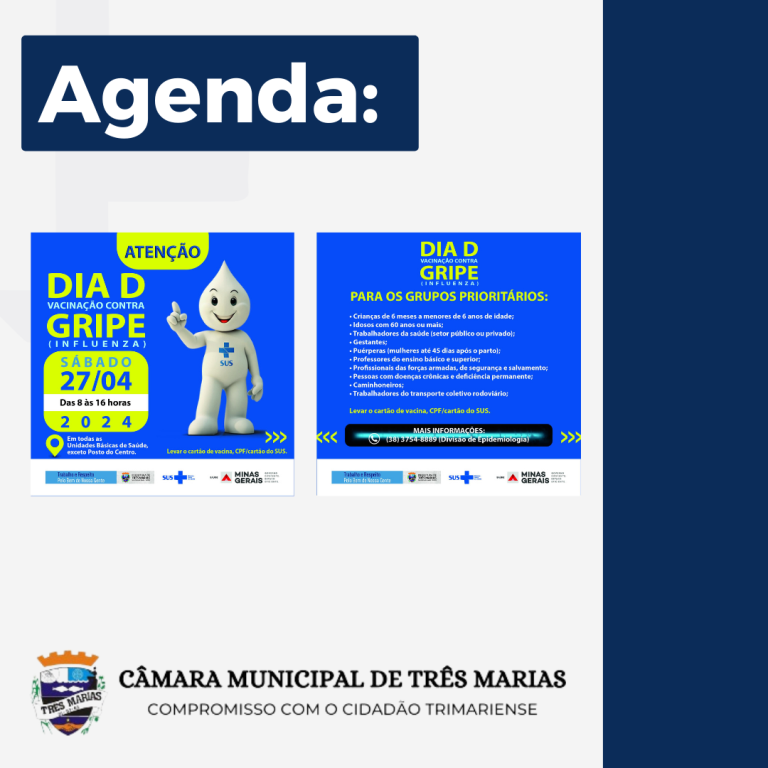 27 DE ABRIL – Dia D: vacinação contra a gripe