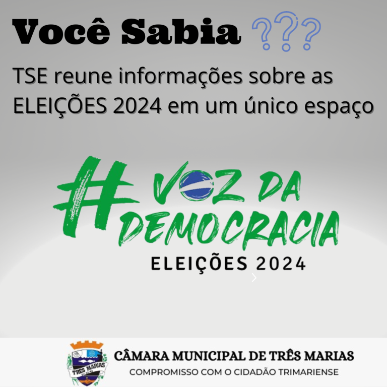 VOCÊ SABIA? 
TSE reúne informações sobre as Eleições 2024 em um único espaço
