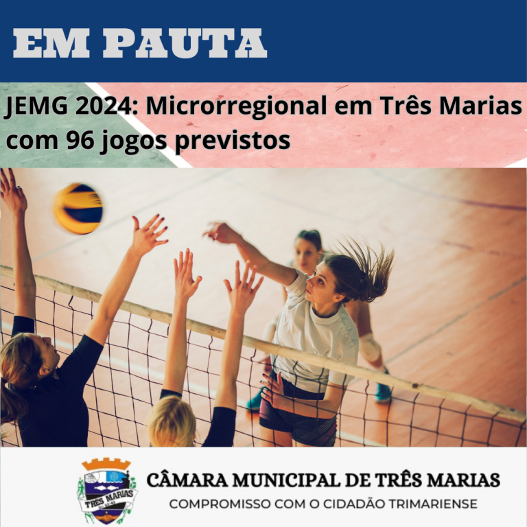 EM PAUTA: JEMG 2024 - Microrregional em Três Marias com 96 jogos previstos 