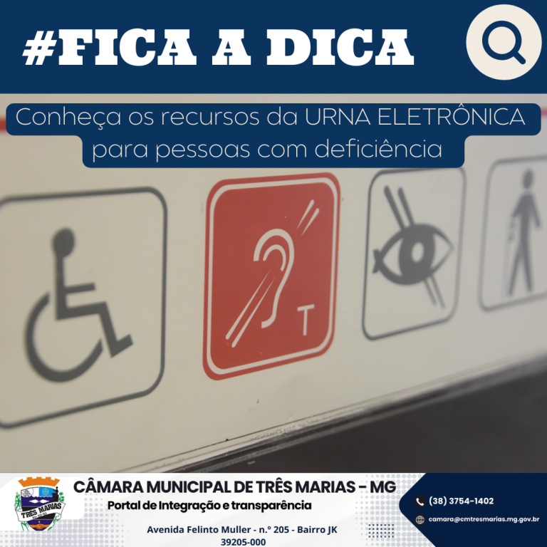 #FICA A DICA: Conheça os recursos da urna eletrônica para pessoas com deficiência