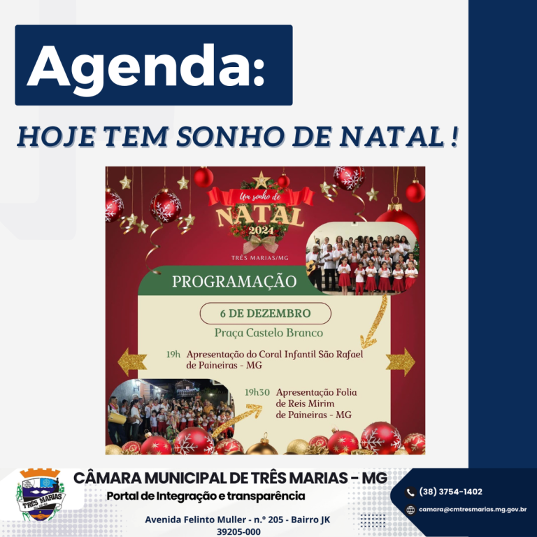 AGENDA: Hoje tem sonho de Natal