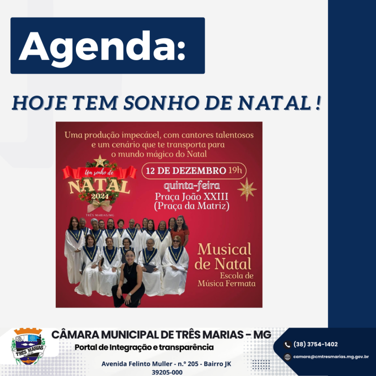 AGENDA: Hoje tem Um Sonho de NATAL