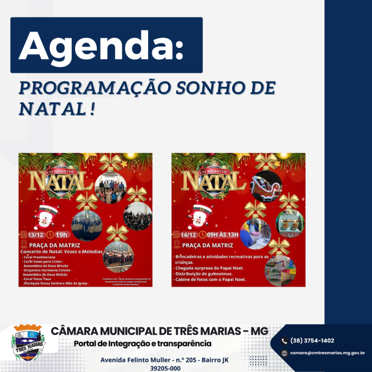AGENDA: Programação Sonho de natal