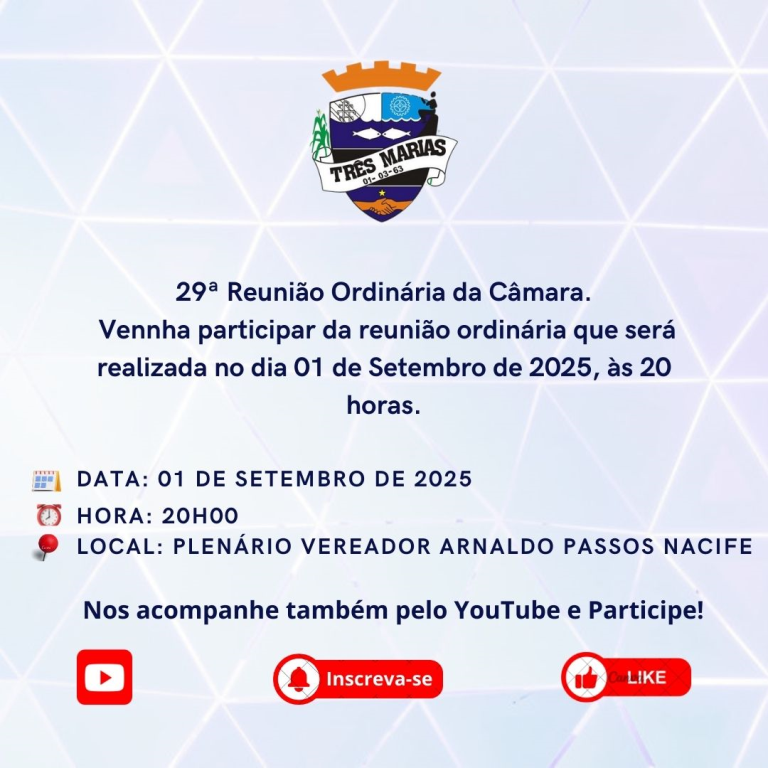 INFORMATIVO DA 29ª REUNIÃO ORDINÁRIA - 01-09-2025