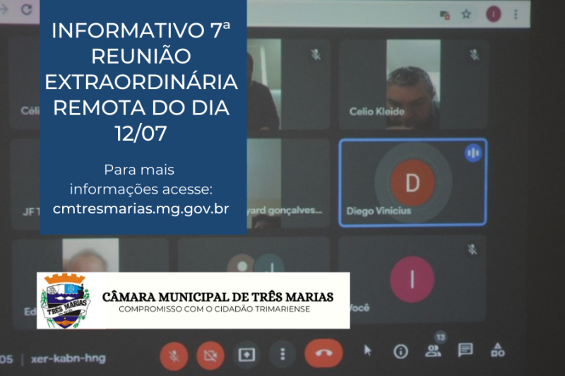 INFORMATIVO DA 7ª REUNIÃO EXTRAORDINÁRIA
